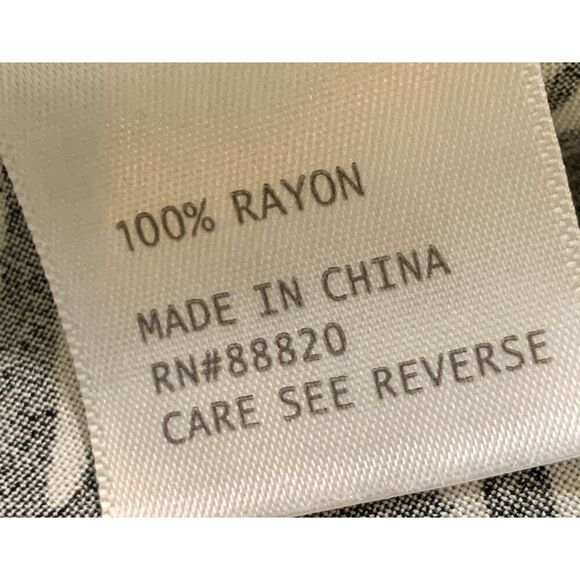 Cynthia Rowley Black White Tropical Palm Print Wrap Patterned Skirt Size Medium - Picture 12 of 13